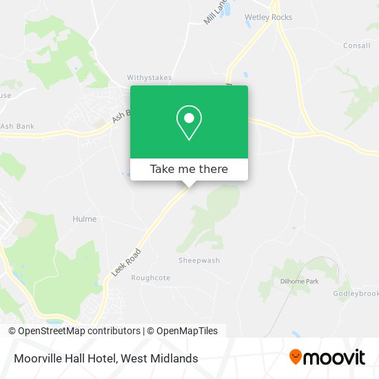 Moorville Hall Hotel map