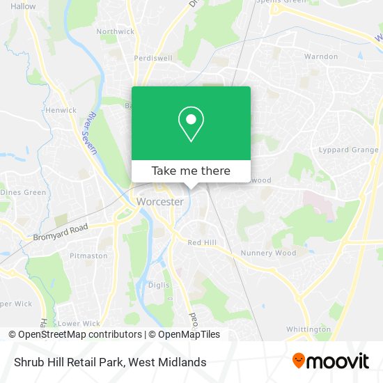 Shrub Hill Retail Park map