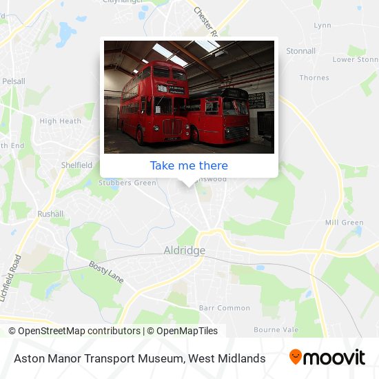 Aston Manor Transport Museum map