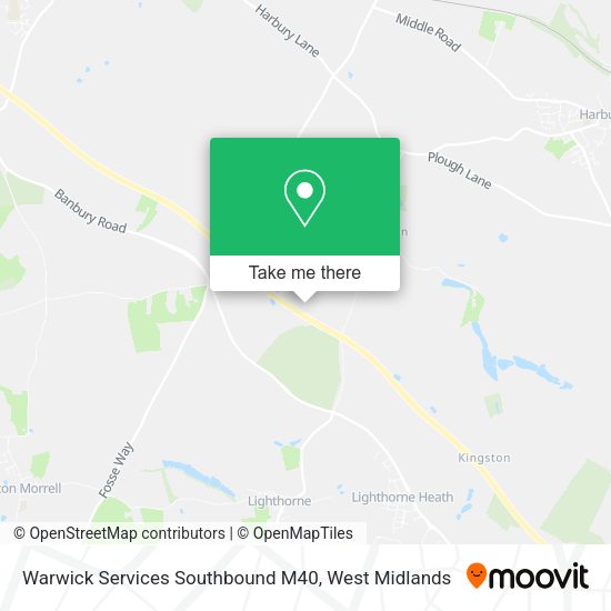 Warwick Services Southbound M40 map