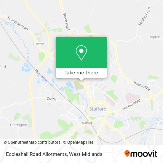 Eccleshall Road Allotments map
