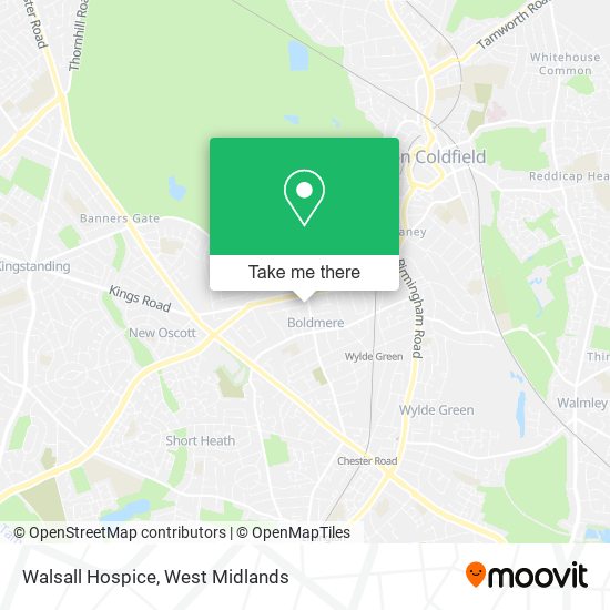 Walsall Hospice map