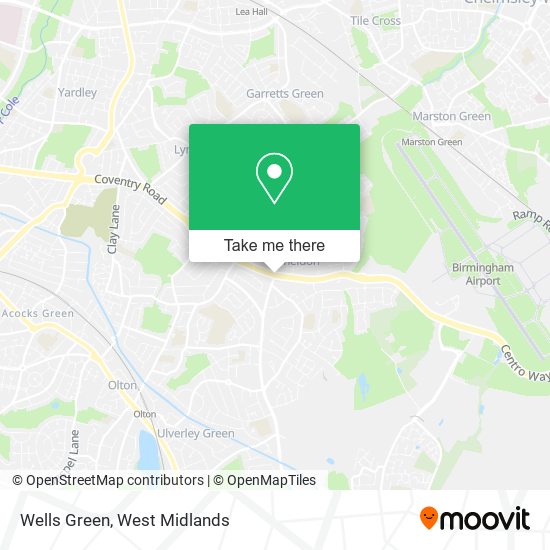 Wells Green map