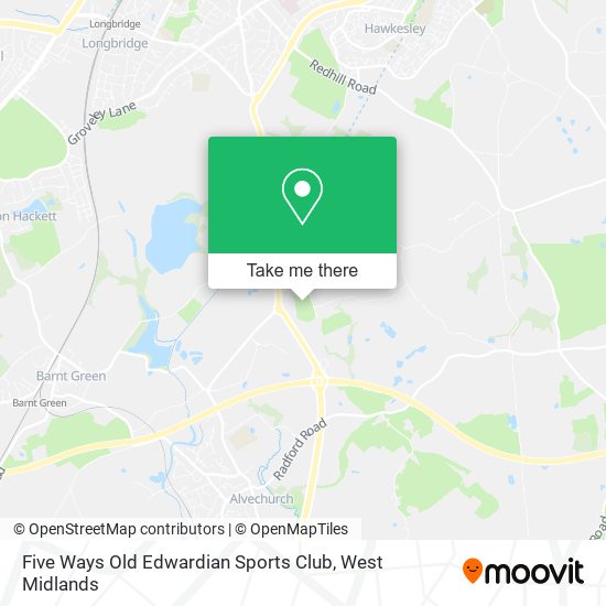 Five Ways Old Edwardian Sports Club map
