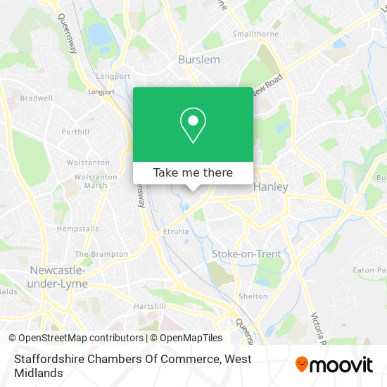 Staffordshire Chambers Of Commerce map