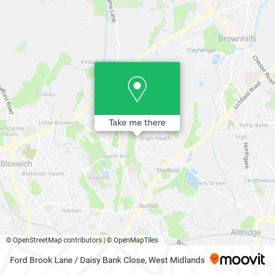 Ford Brook Lane / Daisy Bank Close map