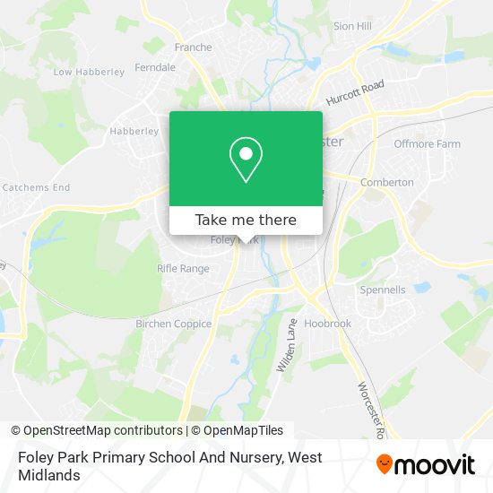 Foley Park Primary School And Nursery map