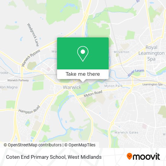 Coten End Primary School map