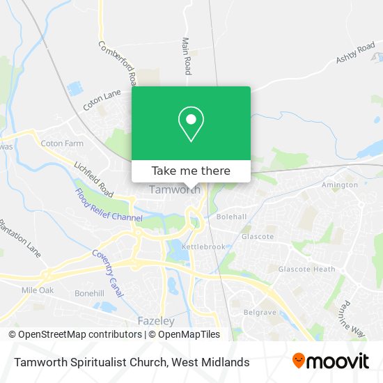 Tamworth Spiritualist Church map