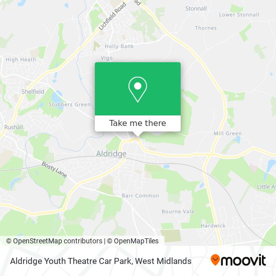 Aldridge Youth Theatre Car Park map