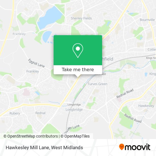 Hawkesley Mill Lane map