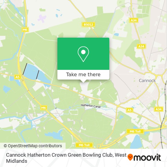 Cannock Hatherton Crown Green Bowling Club map