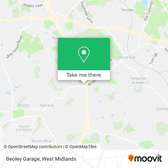 Beoley Garage map
