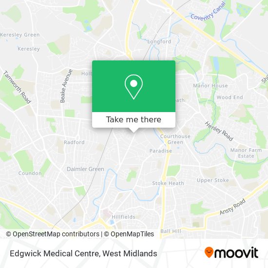 Edgwick Medical Centre map