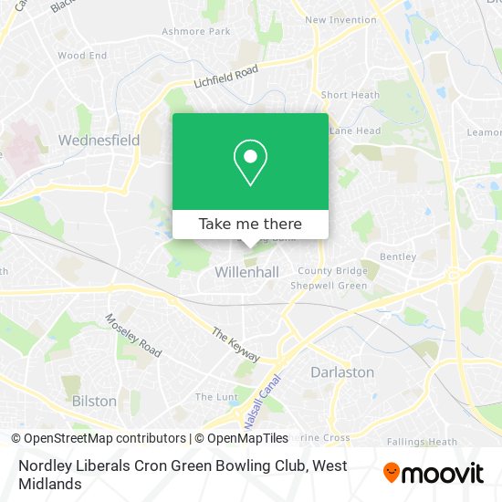 Nordley Liberals Cron Green Bowling Club map