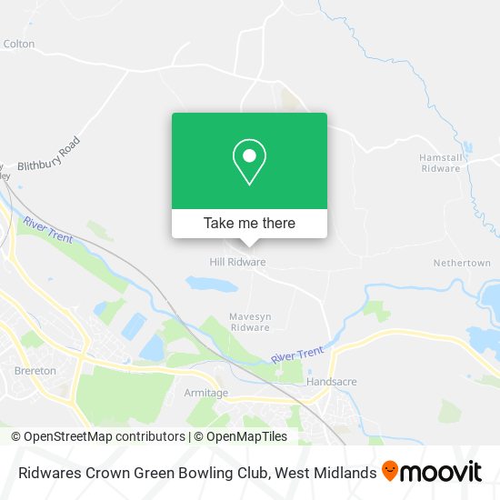 Ridwares Crown Green Bowling Club map