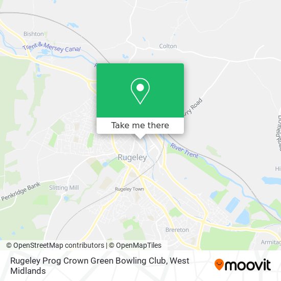 Rugeley Prog Crown Green Bowling Club map