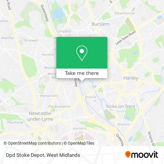 Dpd Stoke Depot map