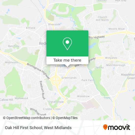 Oak Hill First School map