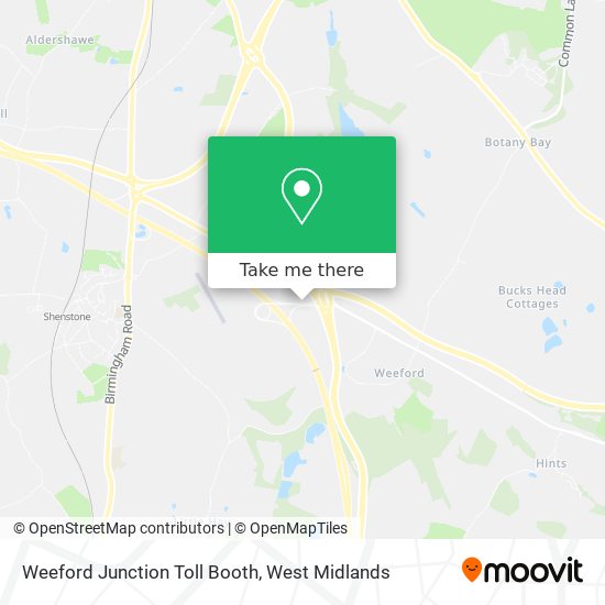 Weeford Junction Toll Booth map