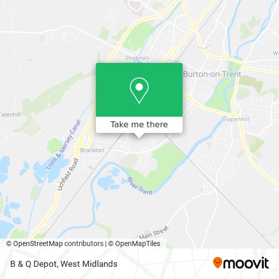 B & Q Depot map