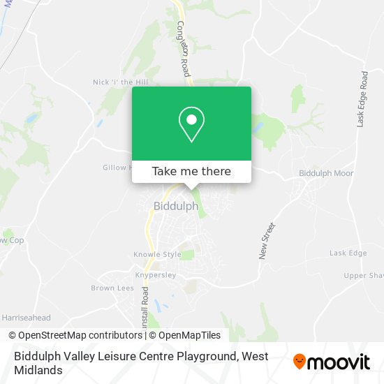 Biddulph Valley Leisure Centre Playground map