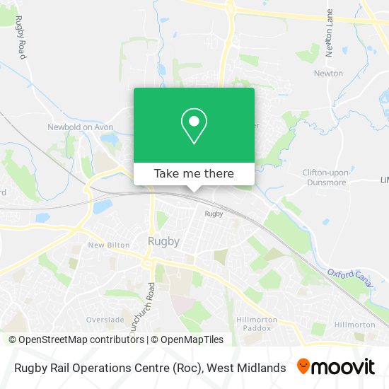 Rugby Rail Operations Centre (Roc) map
