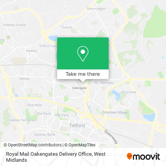Royal Mail Oakengates Delivery Office map