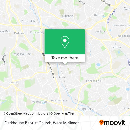 Darkhouse Baptist Church map
