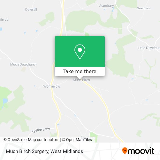 Much Birch Surgery map