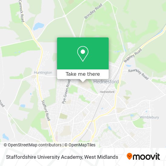 Staffordshire University Academy map