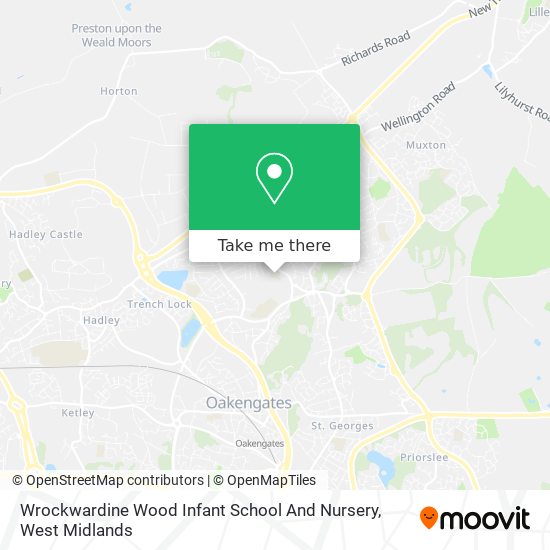 Wrockwardine Wood Infant School And Nursery map