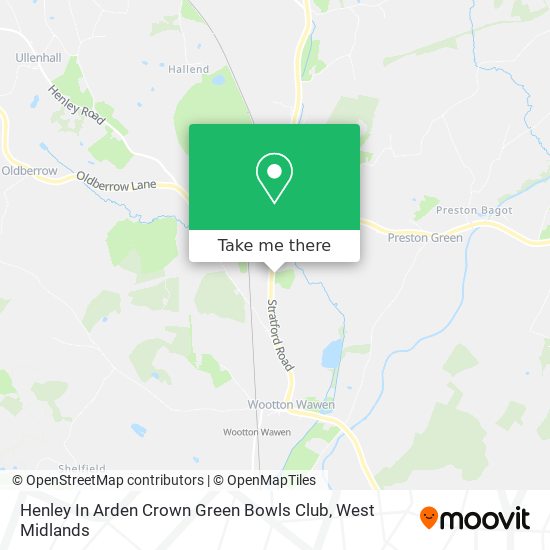 Henley In Arden Crown Green Bowls Club map
