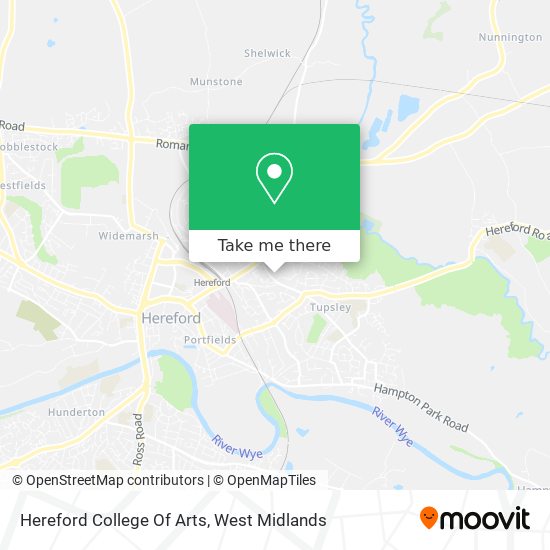 Hereford College Of Arts map