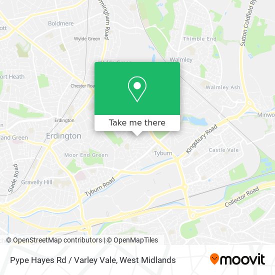 Pype Hayes Rd / Varley Vale map