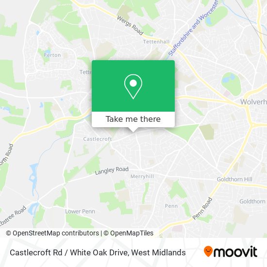 Castlecroft Rd / White Oak Drive map