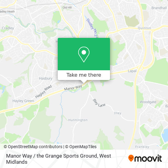 Manor Way / the Grange Sports Ground map