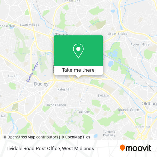 Tividale Road Post Office map