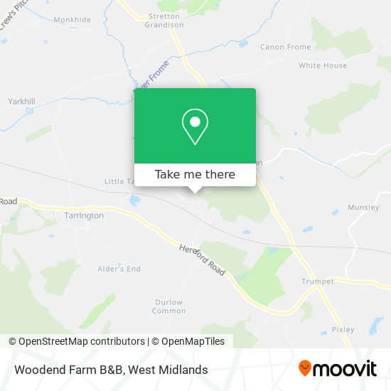 Woodend Farm B&B map