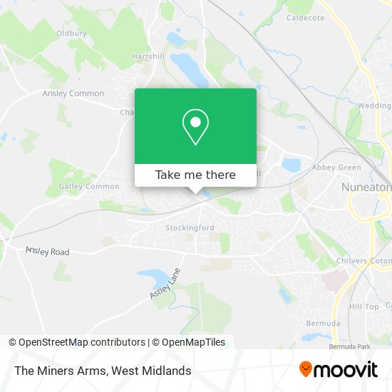The Miners Arms map