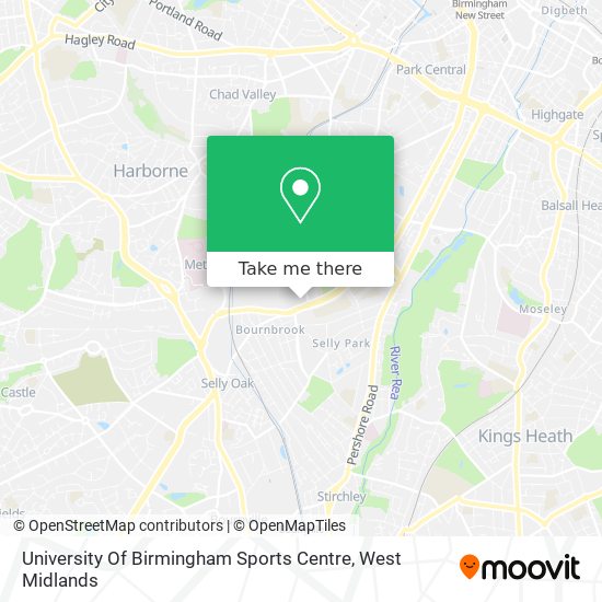 University Of Birmingham Sports Centre map