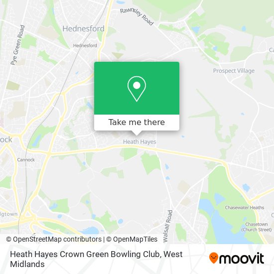 Heath Hayes Crown Green Bowling Club map