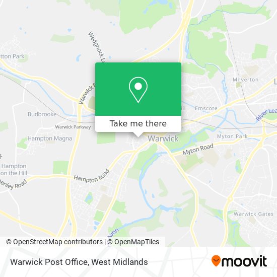 Warwick Post Office map