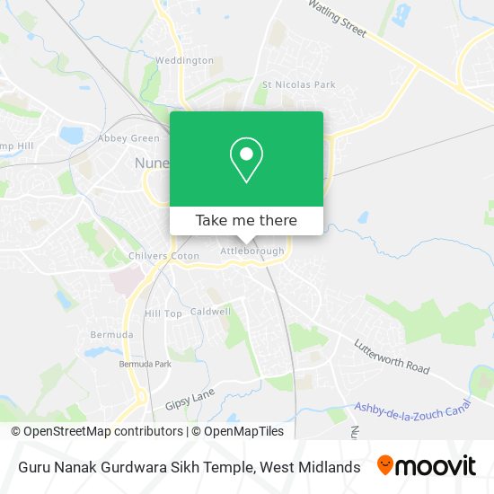 Guru Nanak Gurdwara Sikh Temple map