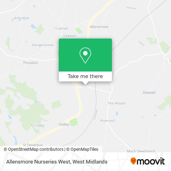 Allensmore Nurseries West map