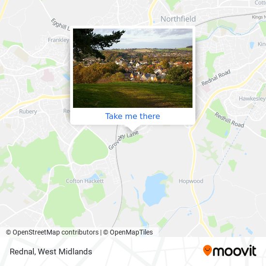 Rednal map