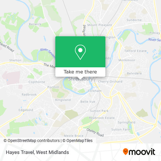 Hayes Travel map