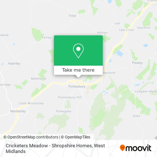 Cricketers Meadow - Shropshire Homes map