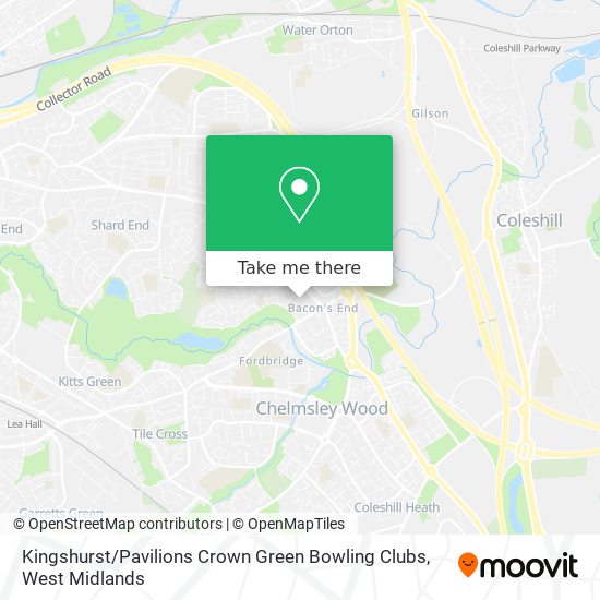Kingshurst / Pavilions Crown Green Bowling Clubs map