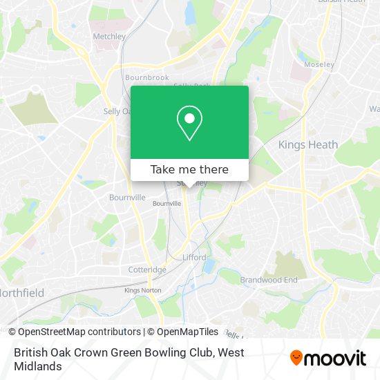 British Oak Crown Green Bowling Club map